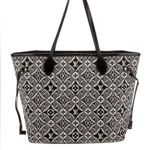 Louis Vuitton Jacquard Since 1854 Neverfull MM Black.